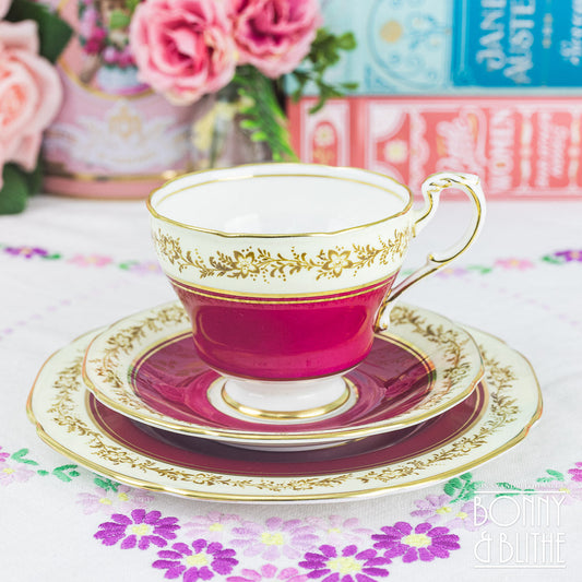 Paragon Red and Gold Teacup Set